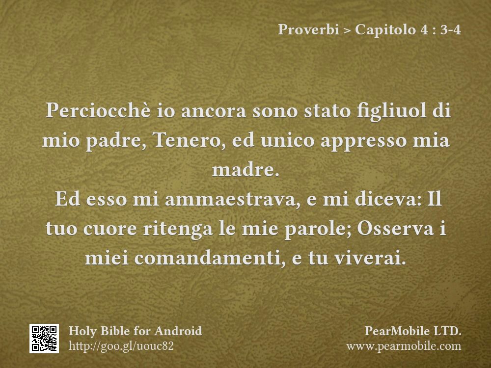 Proverbi, Capitolo 4:3-4